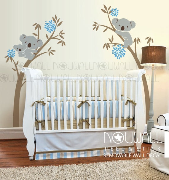Koala Bear Wall Decal Tree Branch Baby Nersery Animal Etsy