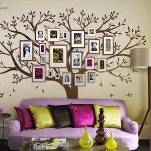 Tree Wall Decals Wall Stickers Family Tree Wall decal Photo frame tree decal image 2