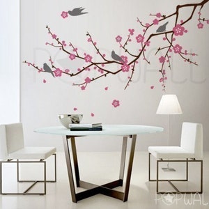 Tree birds flower Cherry Blossom Tree Branch Wall decal Wall Sticker home decor