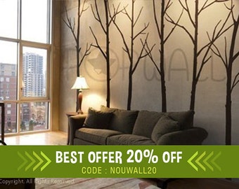 Winter Trees Wall Decal Wall Sticker wall decor home decor