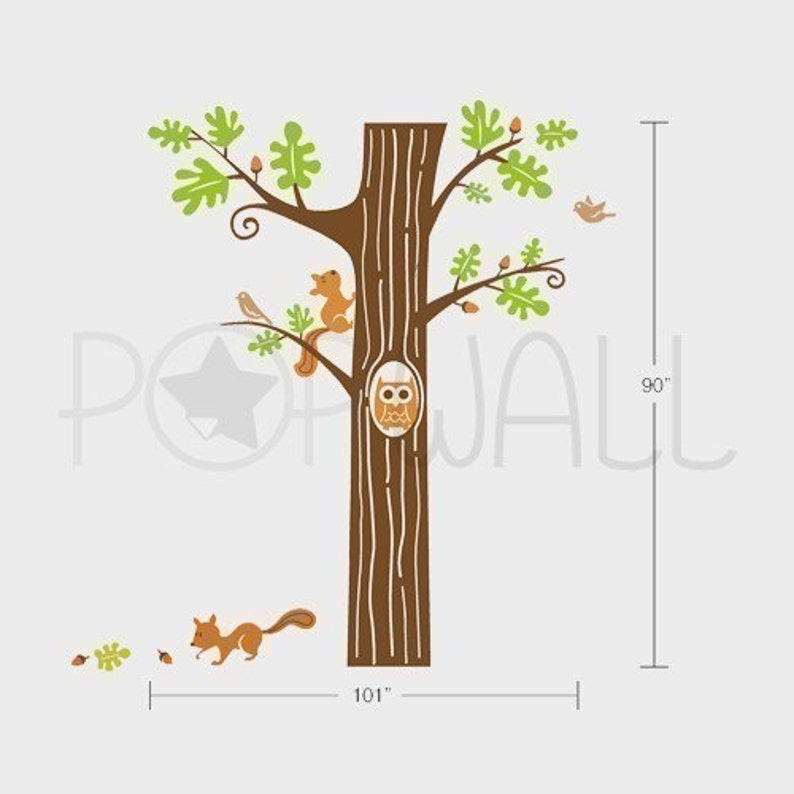 Animal wall decal tree wall decal Wall sticker children wall decals image 2