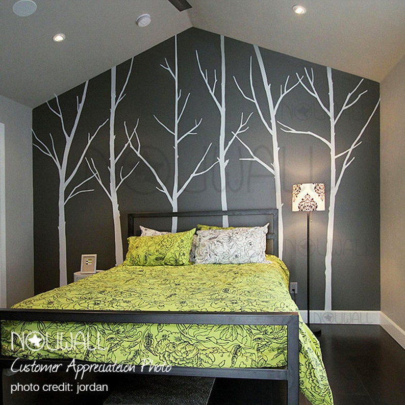 Winter Tree Wall Decal Bedroom Wall Decal Wall Sticker Vinyl Etsy