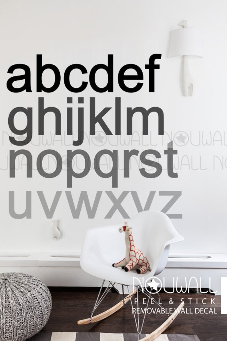 NEW Alphabets ABC Wall Decal Bold modern and minimalist Etsy