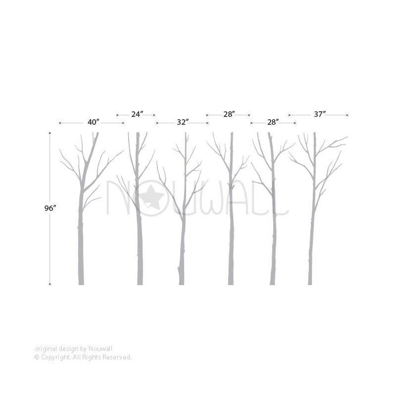 Tree Wall Decal Wall Stickers Winter Tree decal Wall Decals image 4