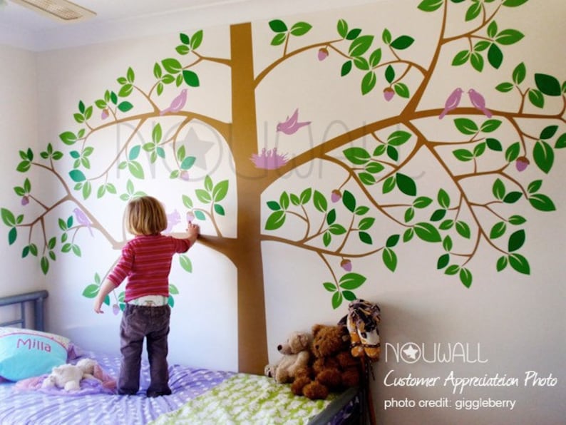 Children Wall Decal Wall Sticker Art Giant Tree Wall Decal image 1