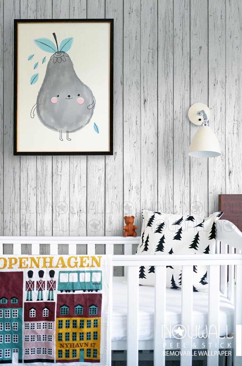 Grey Wood Texture Wallpaper Peel and Stick Home Decor Wall Etsy