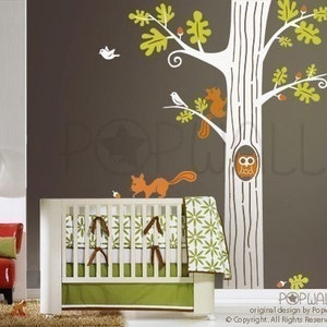 Animal wall decal tree wall decal Wall sticker children wall decals image 1