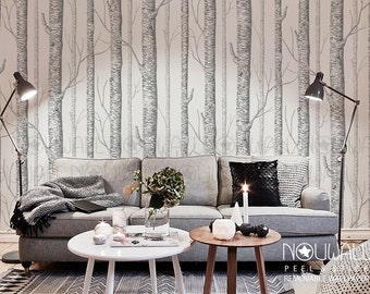 Birch Tree Peel & Stick Wallpaper wall decal wall sticker house makeover