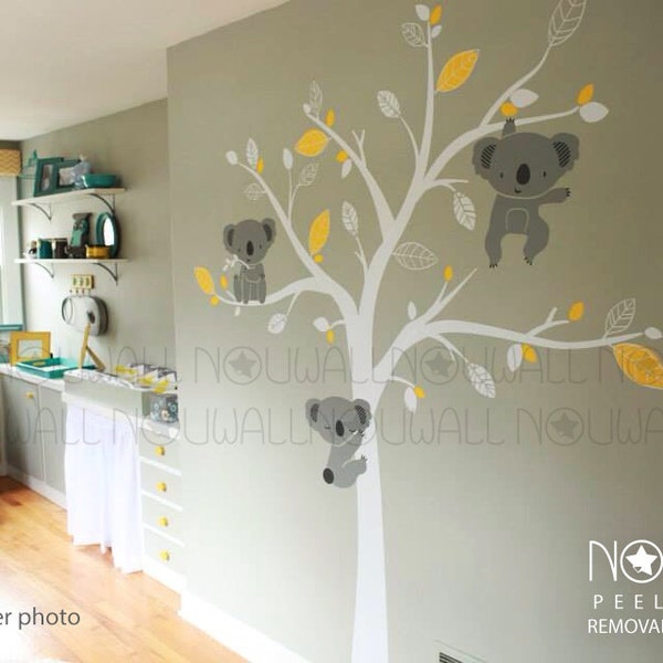 Bébé Stickers muraux - animal d'ours de koala décor Arbre Wall Sticker Wallpaper- Mur, Art mur