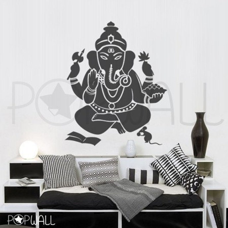 ganesha wall decal the remover of obstacles indian god wall | etsy