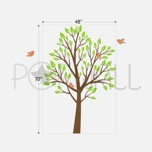 Garden Tree Wall decal Nursery Wall decal Bird wall decal Wall Sticker Wall decor Home Decor image 4