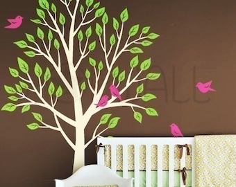 Garden Tree Wall decal Nursery Wall decal Bird wall decal Wall Sticker Wall decor Home Decor