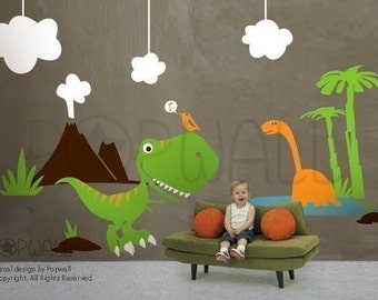 Dino Land Dinosaurs Wall Decal Children Kid Wall Decal Wall Sticker Art Graphic wall decor