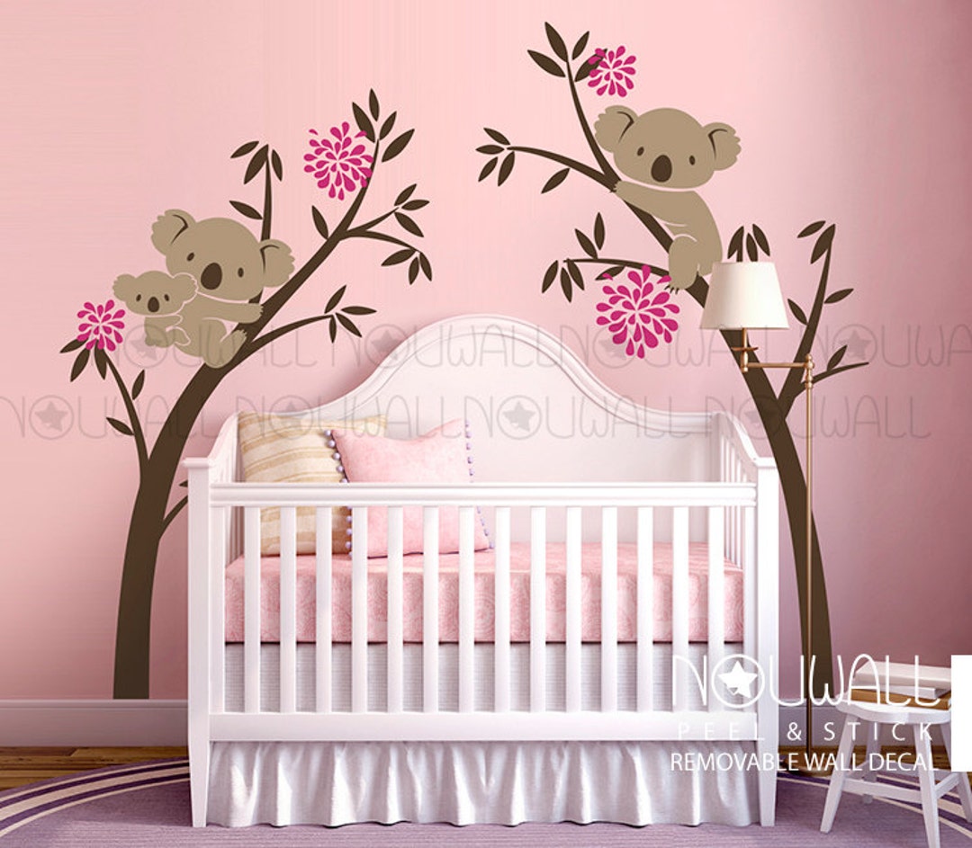 Australia Koala Bear Wall Decal Tree Branch Girls Nursery Animal Wall ...