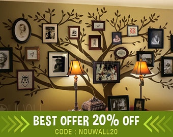 Wall decal Tree Wall Decals Wall Stickers Photo Frame Family Tree Wall decal wall sticker art wall decor
