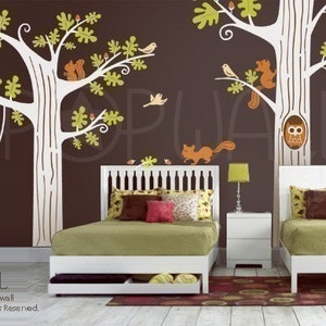 Animal wall decal tree wall decal Wall sticker children wall decals image 3