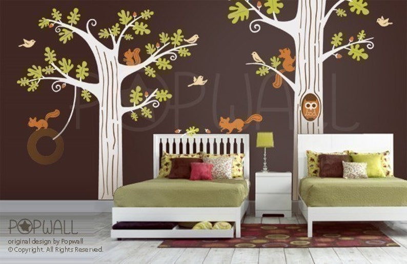 Animal wall decal tree wall decal Wall sticker children wall decals image 3