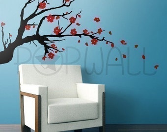 Tree Wall Decal Cherry Blossom Branch Wall decals Living Room Wall Decal Wall sticker design