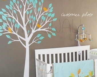 Kunst Wandaufkleber Wandtattoo Baum Aufkleber Garten Baum mit Vögeln Kinderzimmer Aufkleber