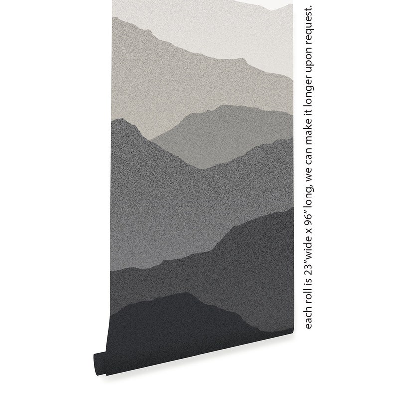 Paisaje de montaña escandinavo pelar y pegar Papel pintado escandinavo decoración del hogar decoración de la pared calcomanías de pared pegatina de pared tela reutilizable imagen 3