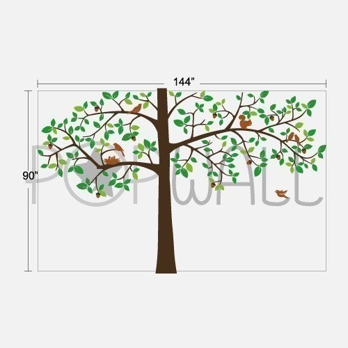 Children Wall Decal Wall Sticker Art Giant Tree Wall Decal | Etsy