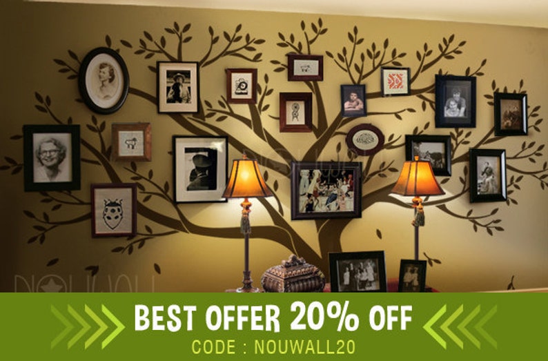 Photo Frame Wall decal Family Tree Wall decals Wall Stickers Wall Décor Wall Decals & Murals image 1