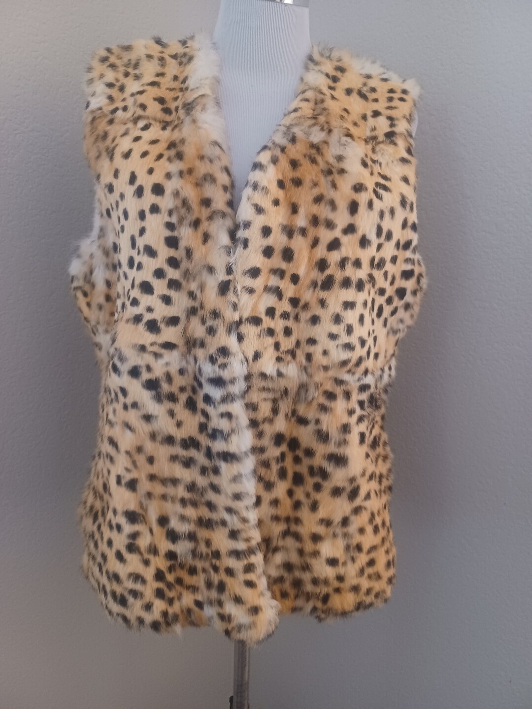 70s/80s Handmade Leopard Print Rabbit Fur & Chocolate Brown Suede ...