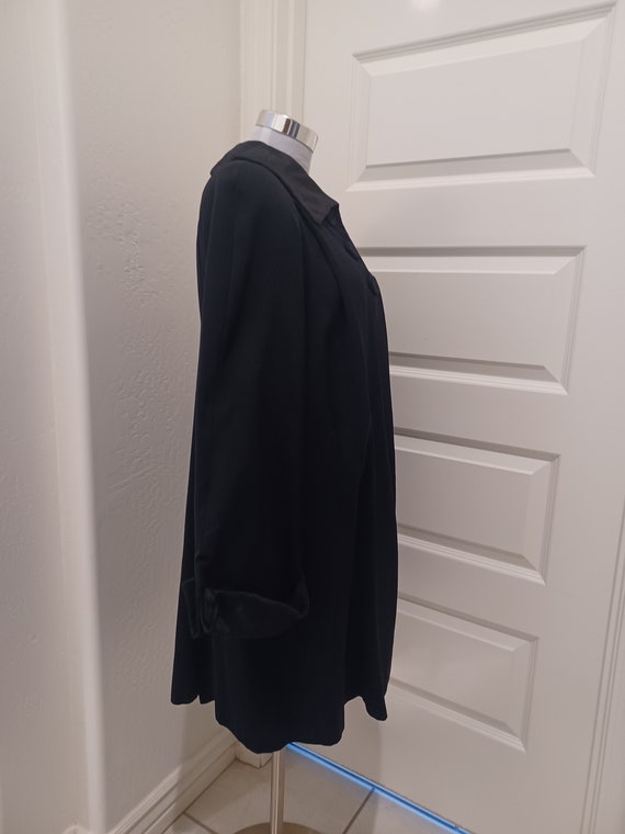 1940s Block & Kuhl Black Wool Satin Collar and Cuffs … Gem