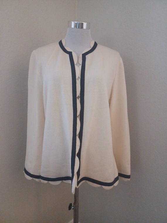 Vintage Valentino Studio Made in Italy Ivory Wool… - image 1
