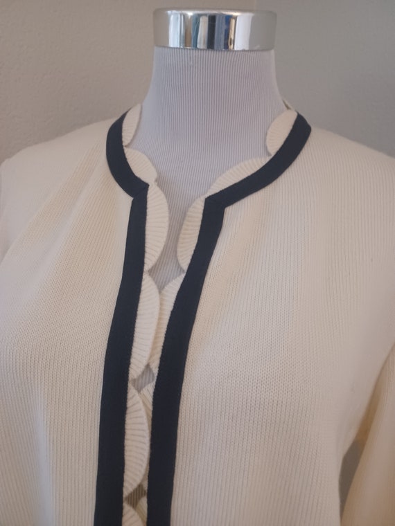 Vintage Valentino Studio Made in Italy Ivory Wool… - image 2