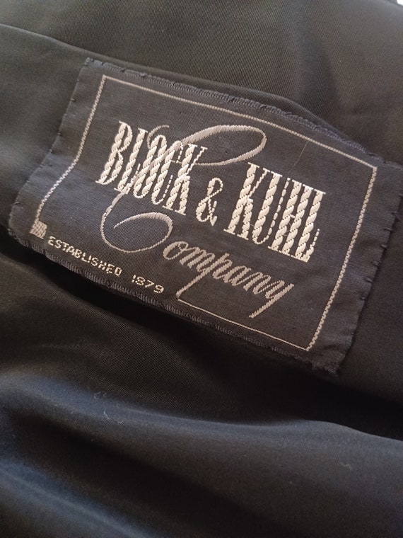 1940s Block & Kuhl Black Wool Satin Collar and Cuffs … Gem