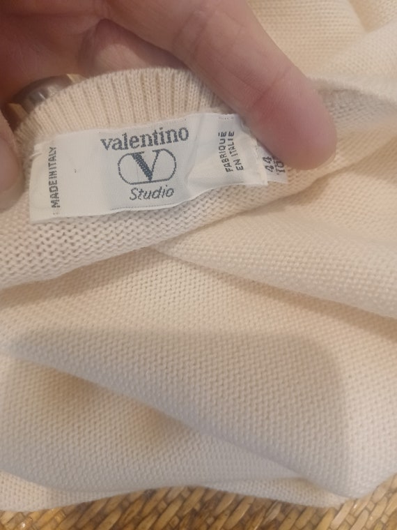 Vintage Valentino Studio Made in Italy Ivory Wool… - image 6