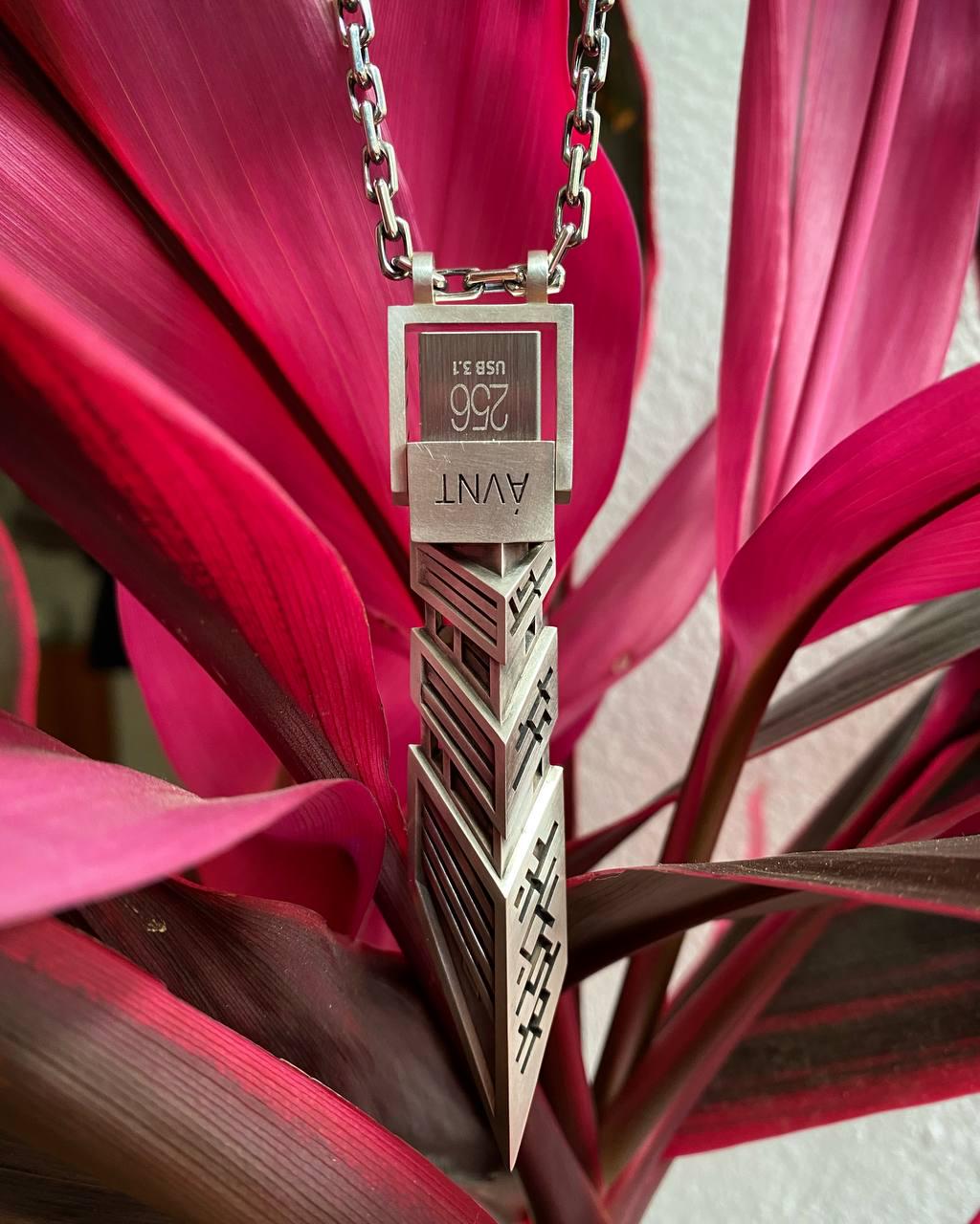 USB Silver Dj Necklace Pendant With Chain 128gb - Etsy