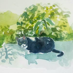 Ritratto personalizzato di un animale domestico con sfondo ad acquerello - Dipinto a mano, realizzato su ordinazione, regalo personalizzato per la perdita di un animale domestico, arte commemorativa per animali domestici, cane o gatto unico