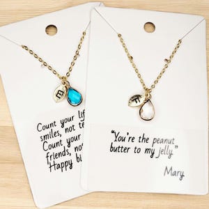 Personalized initial necklace, letter necklace, family birthstone necklace, birthday gift, Gift for her, Gift for grandma, girlfriend&#39;s gift