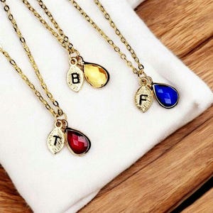 Letter necklace, Initial necklace, family necklace, birthday gift, Gift for mom, Gift for her, Gift for grandma, birthstone necklace, dainty