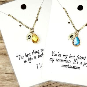 Aangepaste geboortesteenketting, eerste ketting, briefketting, gepersonaliseerde ketting, geboortesteensieraden, cadeau voor vriend, cadeau voor haar,