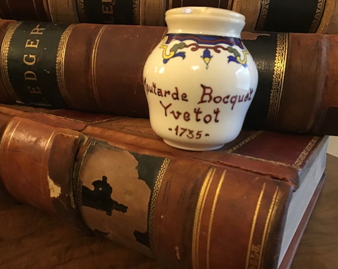 Vintage Mustard Jar From France Moutarde Bocquet Yvetot Etsy