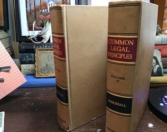 Common Legal Principles Vol I and II / 1935 Hardback Desk References / Funk and Wagnalls