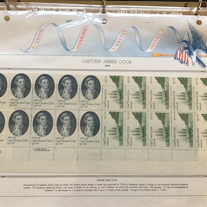 1978 US Commemorative Stamp Album / 17 Pages Filled / 9 Pages Unfilled / Unused Blocks