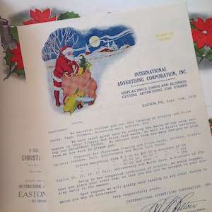Vintage imprimeur catalogue et liste des prix des cartes de Noël magasin 1918