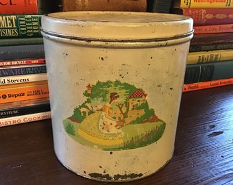 Vintage Tin with Decal