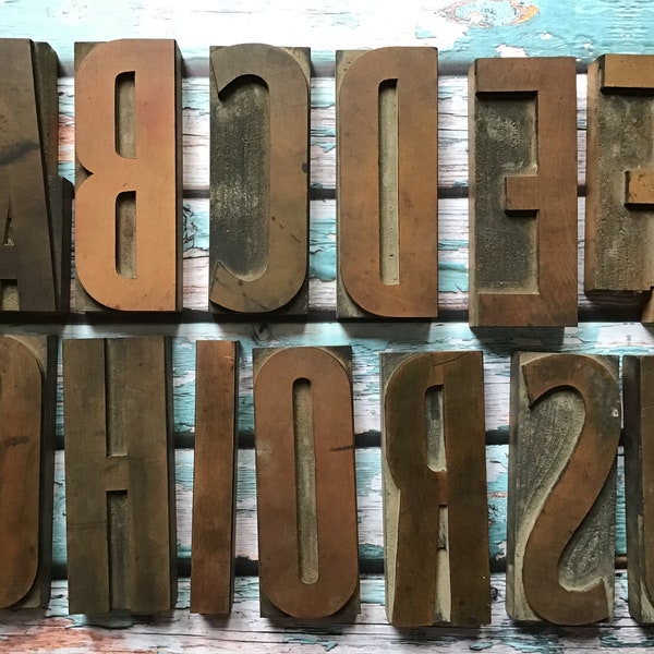 Vintage Hamilton Type / Letterpress Type / Large 6” Wood Type / Sold Individually