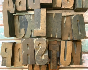 Vintage Wooden Typeface / Letterpress Type / Large 4 1/8” Wood Type / Sold Individually