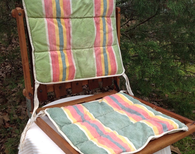 Vintage Wooden Boat Seat Stadium Seat Canoe Seat With Cushions Etsy