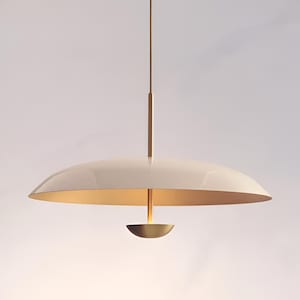 1950年代ミッドセンチュリーアイボリー真鍮モダンスタイルスプートニクシャンデリア/カルマルスティルノヴォスタイル/モダン真鍮シャンデリアイタリアンシャンデリア