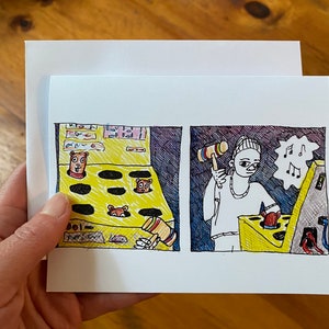 Cards: Whack-a-Mole, set of 5 blank greeting cards