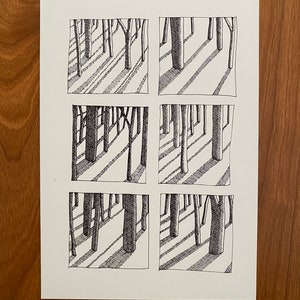 Cards: Winter Morning in the Helderbergs (smaller image), set of 5 blank greeting cards