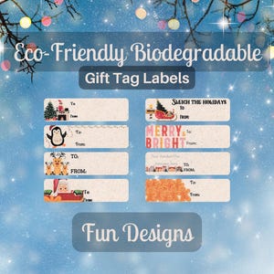 Etiquettes de Noël, Etiquettes cadeaux de Noël, Étiquettes autocollantes cadeaux de Noël, Autocollant des fêtes, Étiquette cadeau des fêtes, Autocollant de Noël, Respectueux de l'environnement