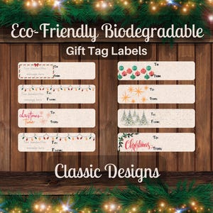 Etiquettes cadeaux de Noël, Sticker Noël, Sticker vacances, Etiquettes joyeux Noël, Étiquettes cadeaux de Noël, Respectueux de l'environnement, Étiquette autocollante vacances